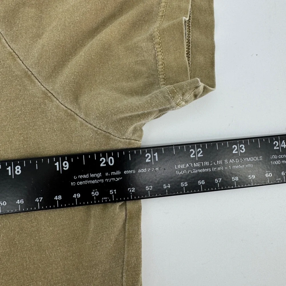 Buck Mason Slub Curved Hem Tee Mens Medium Olive Brown T-Shirt READ